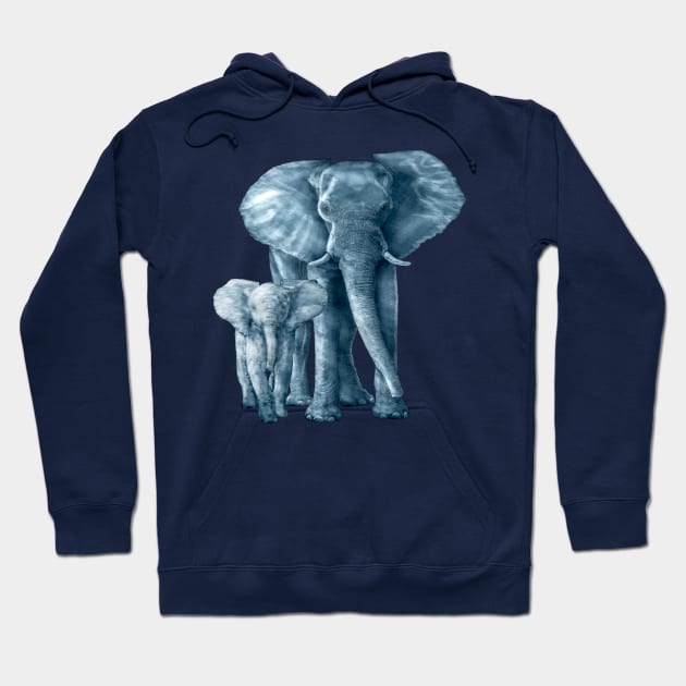 Save The Elephants Art Animal Lover Hoodie by macdonaldcreativestudios